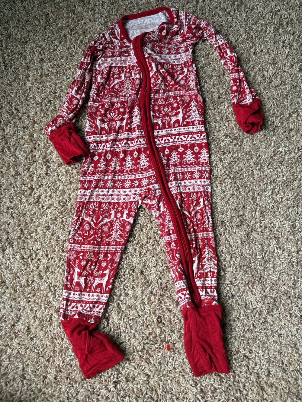 Discontinued - Little Sleepies Reindeer Cheer Zippy pajamas